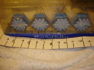 4 pc. Snowflake Place card holders - Picture 1 of 3