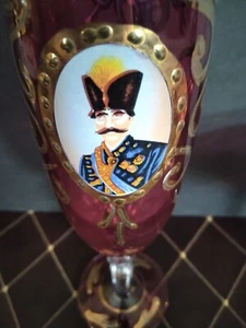 ANTIQUE! 1890's- BOHEMIAN PERSIAN GLASS! CHAMPAGNE GLASSES - 5 FLUTES & 5 COUPES - Picture 1 of 12