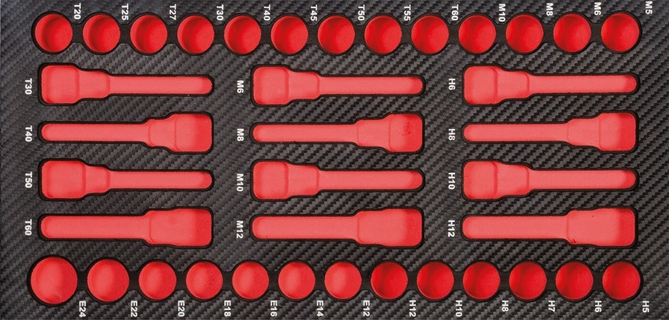 Projahn PROFORM-Werkstattwageneinlage leer für 1/2" Steckschlüssel-Satz KFZ - Bild 1 von 1
