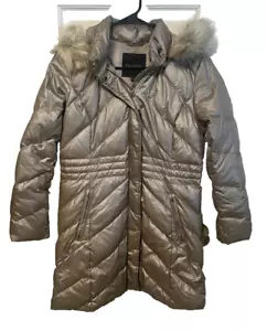 Talbots Petites Women’s Size SP Taupe Hooded Puffer Down Filled Jacket - Picture 1 of 4