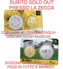 Moneta Euro 50 Cent 2023 I Girasoli VAN GOGH e Medaglia 50 Anni Museo Amsterdam