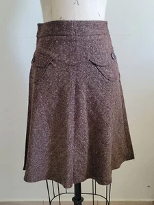 Necessary Objects Skirt Size XS Womens Brown A-lined Made In USA - Picture 1 of 7