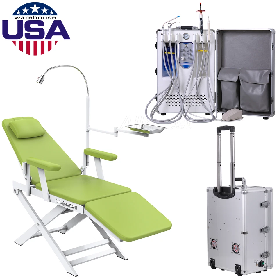 Portable Dental Mobile Delivery Unit Cart Air Compressor Suction/Chair 4 Hole - Image 1 of 1