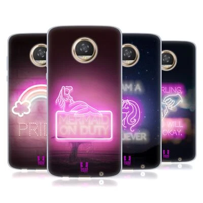 HEAD CASE DESIGNS FANCY NEON LIGHTS SOFT GEL CASE FOR MOTOROLA PHONES - Image 1 of 4