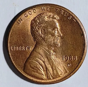 1988 D Lincoln Cent RPM 1MM-002 - Picture 1 of 6