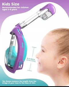 2 Acure Schnorchelmaske Vollgesicht - Antibeschlag für Alter 3-8 x 2 Maske - Bild 1 von 6
