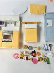Barbie So Real So Now Kitchen Mattel 1999 fregadero horno refrigerador y accesorios - Imagen 1 de 8