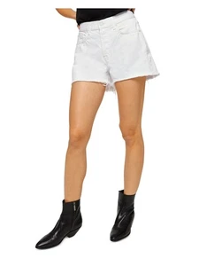 7 FOR ALL MANKIND Womens White Denim Cutoff High Waist Shorts 27 - Picture 1 of 3