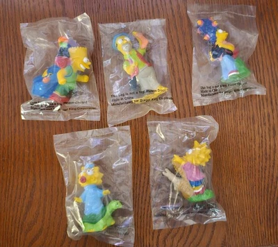 Винтажные карандаши-топперы Burger King Kids Club The Simpsons Go для кемпинга с фоном - Изображение 1 из 4