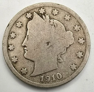 1910 Liberty V Nickel Average Circulation You Grade It! Type Coin Free Ship! - Picture 1 of 4