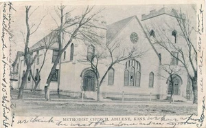ABILENE KS - Methodist Church Postcard - 1909 - Picture 1 of 2