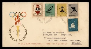 DR WHO 1956 NETHERLANDS FDC OLYMPICS CACHET SEMI POST COMBO M51966 - Picture 1 of 2