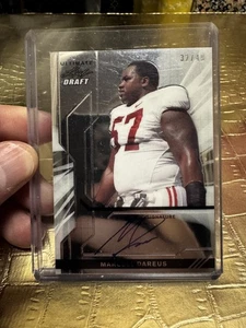 2011 Leaf Ultimate Draft Marcell Dareus Silver Auto RC 32/49 Alabama - Picture 1 of 2