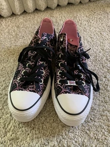 Converse All Star Hello Kitty Pink Platform Sneakers Size 8.5 New - Picture 1 of 8