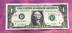 2013 DOLLAR BILL STAR NOTE B 15475160* - Picture 1 of 2