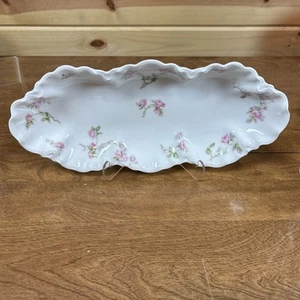 Antique Haviland Limoges 12” X 5.5" Platter Plate Pink Floral 1891-1930 - Picture 1 of 7