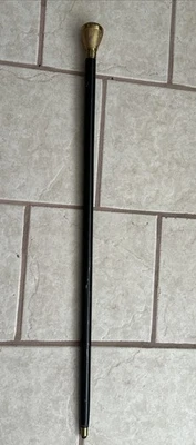 Medio dólar de latón negro y dorado elegante bastón para caminar movilidad 36" Foto 1 de 4