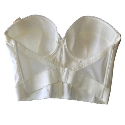 NWT Vintage VTG Workers Union Strapless Bra white hook and loop Womens Size 40C - Image 1 of 4