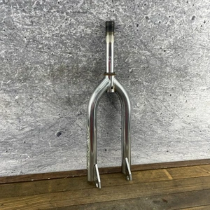 Vintage Dyno Akisu BMX Fork Chrome 1in Threaded Steerer Freestyle D Logo 1998 - Picture 1 of 17