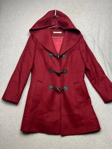 Purelyalpaca Womens Baby Alpaca Wool Toggle Coat Size M Made Peru Simple Minimal - Picture 1 of 15