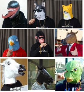 Scary Mask Horse Head Mask Animal Head Creepy Halloween Costume Theater Toy Part - Picture 1 of 11