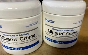 Minerin Creme 2 Pack Dry Sensitive Skin 16 OZ Jars NEW / SEALED - Picture 1 of 6
