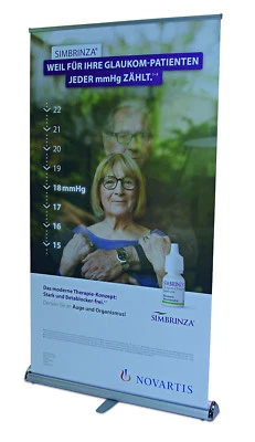 PRINTGREEN! Rollup Display Business 100x160-220 cm mit Teleskopstange ohne Grafik