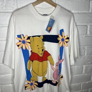 Winnie The Pooh And Piglet Vintage Tshirt Big Print NWT Extra Large - Picture 1 of 6