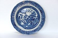 Vintage Blue Willow Churchil England Plate Dish Transferware Porcelain Decorativ