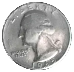 1965 Washington Quarter -ERROR STRIKE - Excellent Condition DD0 LETTERS ON RI - Picture 1 of 4