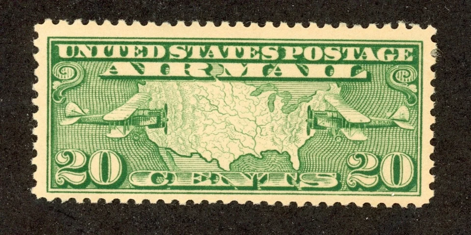 US C 9 MH 1926 20c yellow green Air Mail - Image 1 of 1