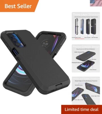 Funda para Motorola Moto Edge 2021, 5G UW Heavy Duty negra Foto 1 de 4
