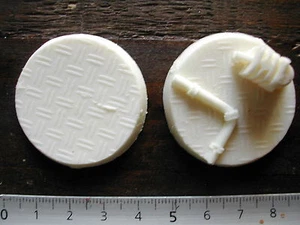 2x SOCLES/BASES ROND/ROUND 40MM RESINE TECHNICAL (NECROMUNDA/W40K... etc) #205 - Imagen 1 de 1