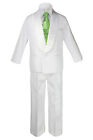 7Pc Boy Baby White Shawl Lapel Suits Tuxedo Pick Satin Vest & Necktie Vest S-8