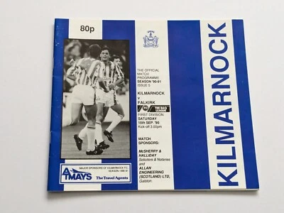 Kilmarnock v Falkirk Scottish Football Programme 1990-91 September - Image 1 of 4