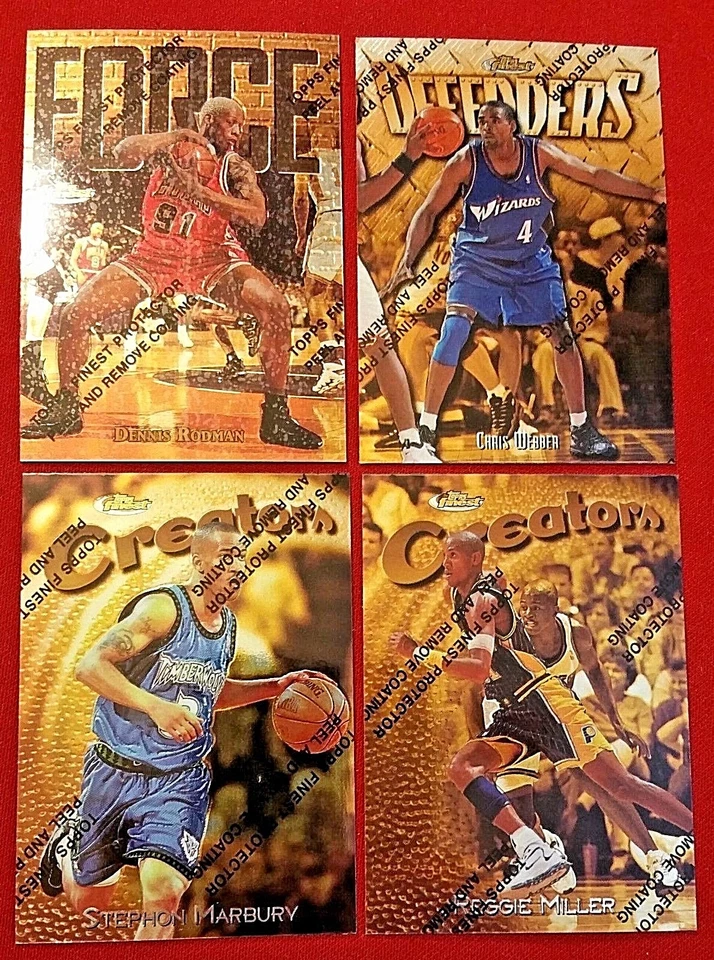 1997-98 TOPPS FINEST GOLD RARE RODMAN WEBBER MILLER O'NEAL SGC PSA 10 GARNETT - Image 1 of 1