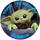 Edible Baby Yoda Cake Topper Icing Image Decoration Birthday Party Star Wars