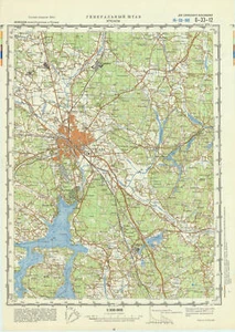 Russian Soviet Military Topographic Map - UPPSALA (Sweden) 1:100 000, REPRINT - Picture 1 of 5