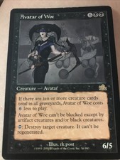 Avatar of Woe Prophecy Very Lightly PLD Black Rare MAGIC THE GATHERING MTG CARD