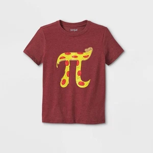 Cat & Jack Jungen T-Shirt "Pizza PI" Grafik Kurzarm, Gr. XXL (18), rot - Bild 1 von 3