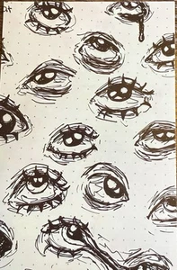 Eyes Postcard Wall Decor #5676 Card Ephemera Tag - Picture 1 of 2