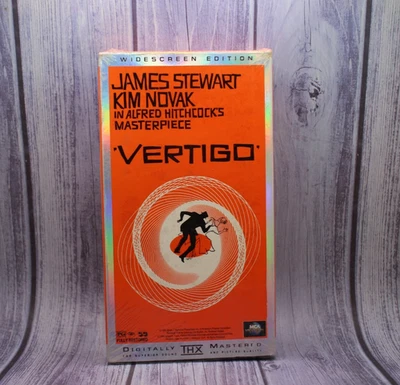 Rare Vertigo Hitchcock James Stewart VHS Tape NEW Widescreen SEALED Thriller - Image 1 of 4