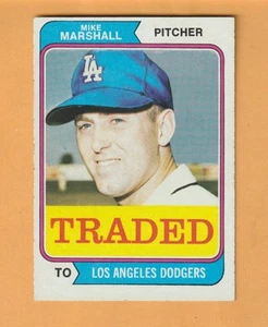 Mike Marshall Los Angeles Dodgers 1974 Topps negociado #73T Michigan State - Imagen 1 de 2