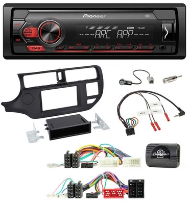 Pioneer DAB 1DIN MP3 Lenkrad USB Autoradio für Kia Rio UB 2011-2015 schwarz - Bild 1 von 4