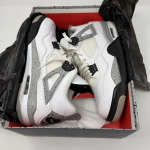 Nike Air Jordan 4 Retro OG Mid weiß "Cement" Jump Man 2016 Größe 10,5 Herren - Bild 1 von 19