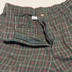 De colección David Brooks Mujer’s 100% ALGODÓN Verde Rojo Cuadros Talla 8 Plisado Años 90 Golf - Imagen 1 de 7