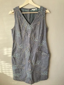 White Stuff Sleeveless Grey Dress. Floral, Blue, Pink, Yellow. Size 10. Used - Picture 1 of 13