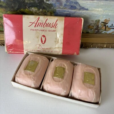 Jabón perfumado vintage Ambush by Dana 3,5 oz x 3 barras LEER Foto 1 de 4