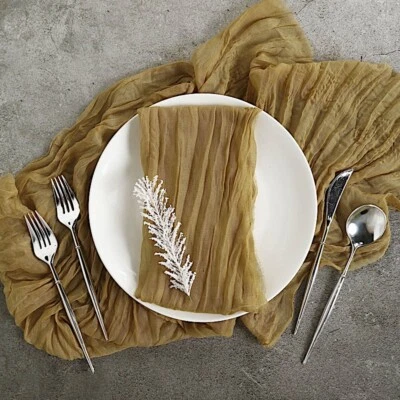 10 Cheesecloth Gauze Cotton DINNER TABLE NAPKINS Wedding Party Events Supplies - Image 1 of 2