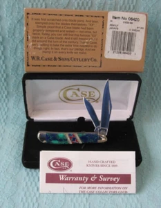 2006 CASE XX EXOTIC Series 6420 AZURITE PEANUT POCKET Knife LIMITED EDITION USA - Picture 1 of 5